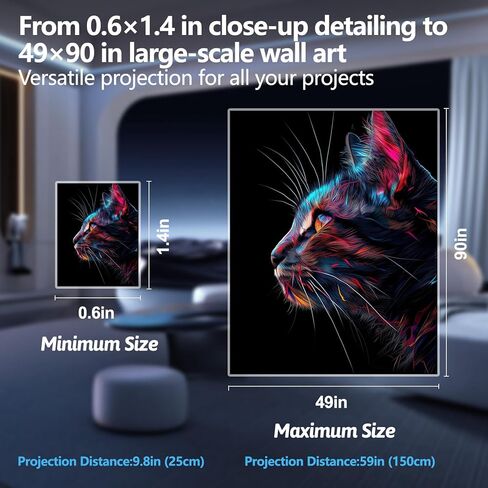 Art Projector for Tracing with Adjustable Stand, Web-Based Control No App Needed, Drawing Projector Works with iOS/Android, Great for Beginners, Craft Lovers or Kids in Kuwait