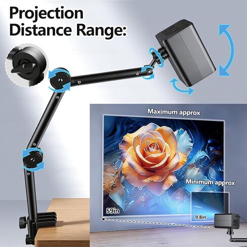 Art Projector for Tracing with Adjustable Stand, Web-Based Control No App Needed, Drawing Projector Works with iOS/Android, Great for Beginners, Craft Lovers or Kids in Kuwait