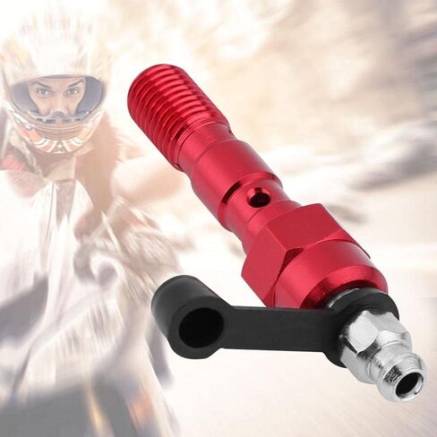 Banjo Bolt, Aramox Motorcycle M10 x 1.25mm Brake Cylinder Caliper Screw Banjo Bolt Bleed Valve Nipple Washers Dust Universal (Red) in Saudi Arabia