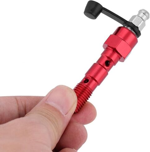 Banjo Bolt, Aramox Motorcycle M10 x 1.25mm Brake Cylinder Caliper Screw Banjo Bolt Bleed Valve Nipple Washers Dust Universal (Red) in Saudi Arabia