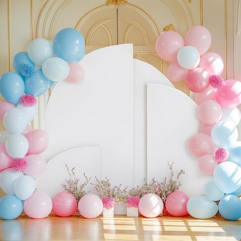 Patikuin 6 FT Double-Sided Spandex Half Moon Wedding Arch Backdrop Cover, Fitted Stretch Fabric for Garden Arbor, Parties, Bridal Shower, White (1 Piece) in Saudi Arabia