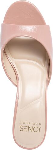 Jones New York Women's Open Toe Block Heel Sandals, Slip-On Slide Dress Shoes with Gold Metallic Accent Detail - Adanna in Saudi Arabia