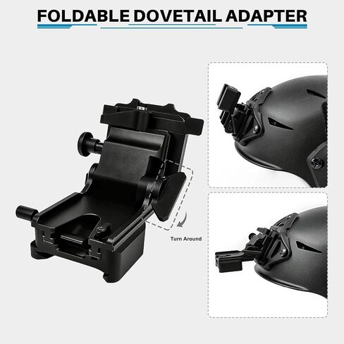 نظارات الرؤية الليلية NVG Mount مع محول PVS 14 J ARM، مجموعة تركيب NVG من الألومنيوم J-Arm لتركيب الخوذة التكتيكية، واجهة معدنية كاملة متوافقة مع رؤية ليلية أحادية PVS14 in Kuwait