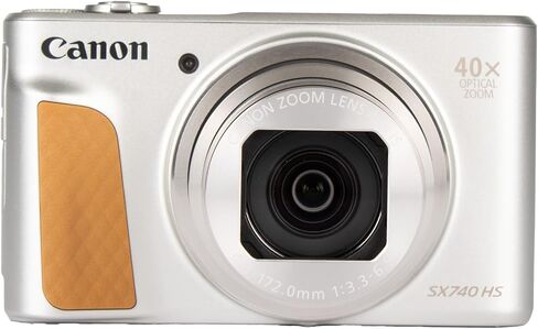 كاميرا كانون الرقمية PowerShot SX740 HS Lite Edition (فضي) + بطاقة ذاكرة 64 جيجابايت + بطارية NB13L + برنامج صور + شاحن + قارئ بطاقات + حقيبة ناعمة + حامل ثلاثي القوائم مرن + المزيد in Kuwait