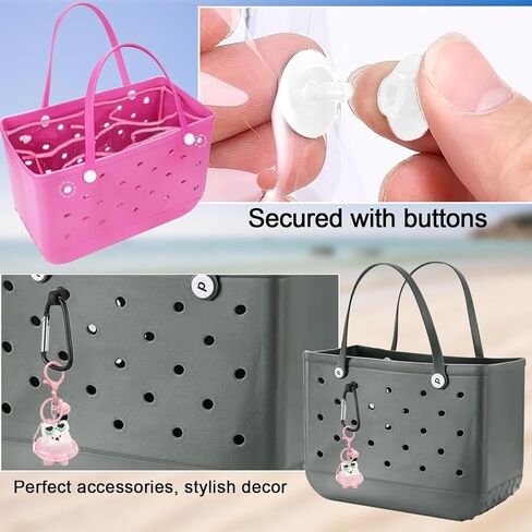 Clear Beach Bag Organizer Accessories for Bogg Bags Organizer Insert Bag Waterproof Compatible with X Large Size Bogg Bags, Organizing and Divide Space, Clear-Black in Saudi Arabia