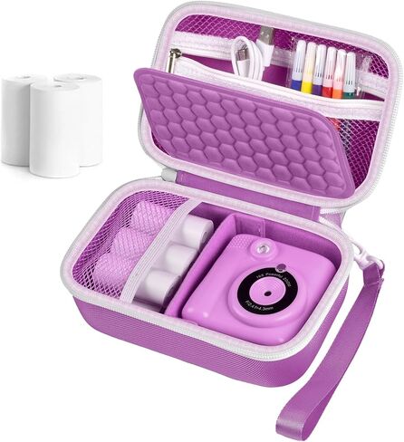 حافظة كاميرا رقمية مطبوعة فورية من casmilee Universal Kids لـ ESOXOFFORE/for goopow/for Dylanto/Seckton/YEEHAO/for HOOMOON، حامل كاميرات مع 3 لفات من ورق الطباعة - وردي (صندوق فقط) in Kuwait