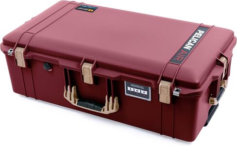 Pelican Air 1615 Case - Oxblood (Empty) with Desert Tan Handles & Push Button Latches in Saudi Arabia
