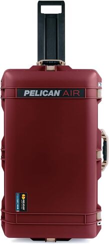 Pelican Air 1615 Case - Oxblood (Empty) with Desert Tan Handles & Push Button Latches in Saudi Arabia