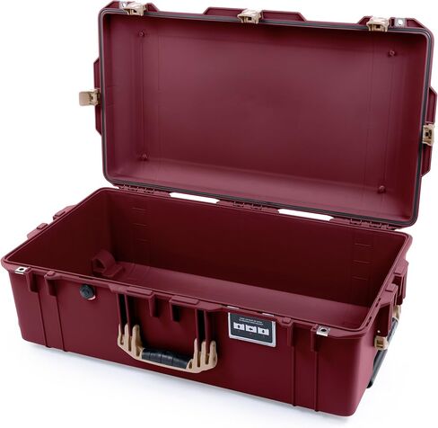 Pelican Air 1615 Case - Oxblood (Empty) with Desert Tan Handles & Push Button Latches in Saudi Arabia
