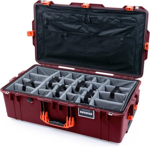 Pelican Air 1615 Case - Oxblood (Empty) with Desert Tan Handles & Push Button Latches in Saudi Arabia