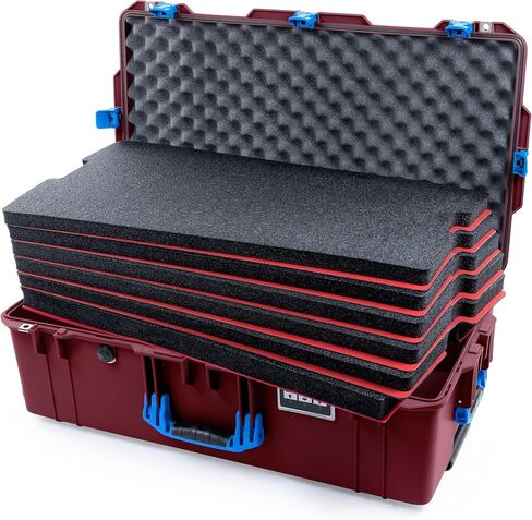 Pelican Air 1615 Case - Oxblood (Empty) with Desert Tan Handles & Push Button Latches in Saudi Arabia
