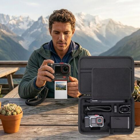 حافظة كاميرا متوافقة مع كاميرا Insta360 Ace Pro 2 المقاومة للماء، حافظة صلبة للكاميرا والملحقات (حافظة كبيرة) in Kuwait