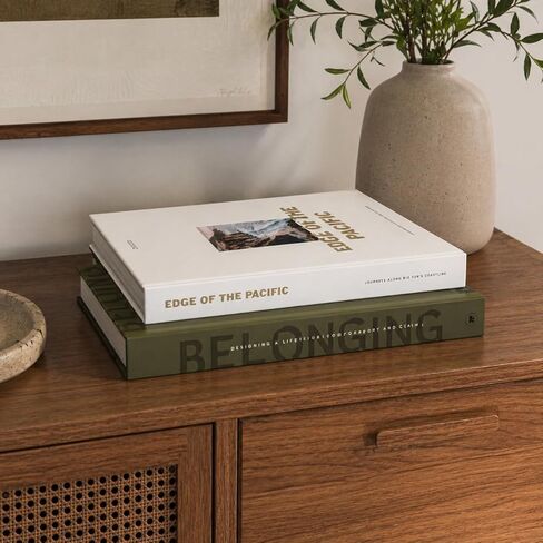 Beautiful Decorative Books - Set of 2 Boxes Enhance Your Coffee Table, Bookshelf or Mantel Shelf Decor - Aesthetic Fake/Faux Books for Modern Home Decoration, Photo Storage and as a Keepsake Box in Saudi Arabia