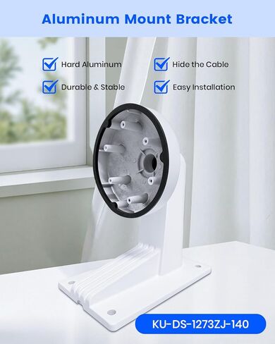 KU-DS-1273ZJ-140 دعامة تثبيت معدنية على الحائط ذراع من سبائك الألومنيوم لكاميرا أمان IP على شكل قبة، وأقواس تركيب كاميرات المراقبة in Kuwait
