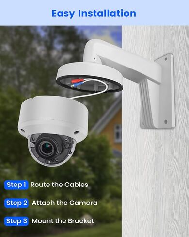 KU-DS-1273ZJ-140 دعامة تثبيت معدنية على الحائط ذراع من سبائك الألومنيوم لكاميرا أمان IP على شكل قبة، وأقواس تركيب كاميرات المراقبة in Kuwait