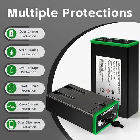 3Pack 5000mAh Power Mag Replacement Battery for Moultrie Edge, Edge Pro, Edge 2, Edge 2 Pro, Edge 3 Cellular Trail Cameras, USB-C & Solar Panel Charging in Kuwait