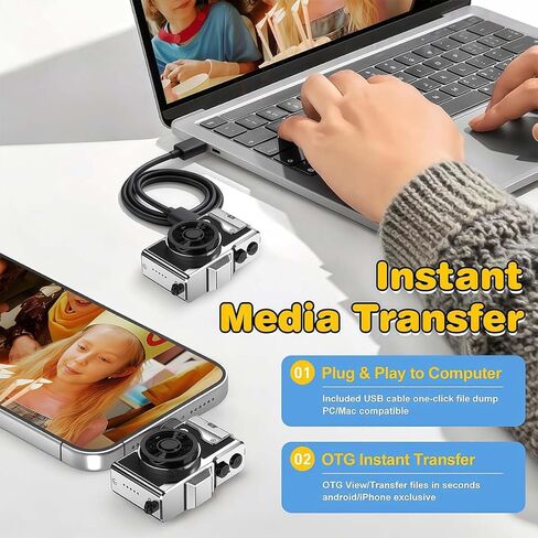 كاميرا رقمية 4K، كاميرا صغيرة الحجم مع فلاش ووضع الجمال، كاميرا كلاسيكية للتوجيه والتقاط الصور للسفر، كاميرا محمولة للتصوير الفوتوغرافي وتسجيل الفيديو، بني (بدون بطاقة ذاكرة) in Kuwait