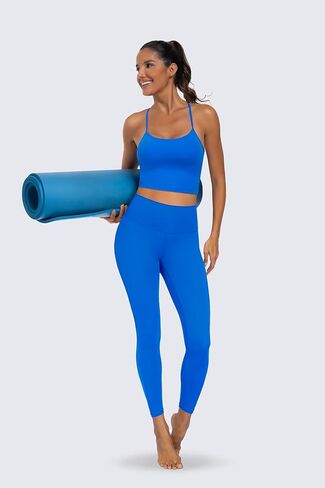حمالة صدر رياضية طويلة من MIRITY مكونة من 3 قطع من Y Back للنساء - قميص بدون أكمام مبطن لدعم تمارين اليوجا in Saudi Arabia