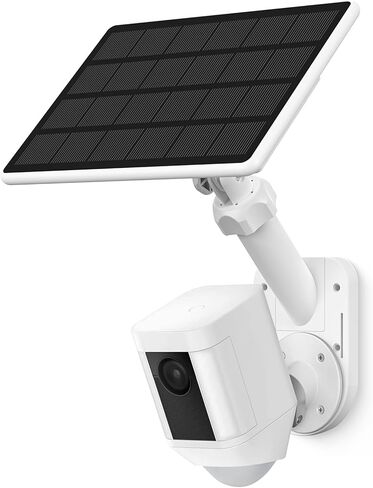 حامل جداري للكاميرات والألواح الشمسية، حامل شمسي 2 في 1 للحلقة، Arlo، Blink، Eufy والمزيد، قابل للتعديل 360 درجة مع ذراع قابل للتمديد برغي عالمي 1/4 بوصة يناسب Wyze والألواح الأخرى (أبيض) in Kuwait