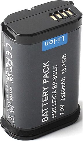 بطارية 2520 مللي أمبير في الساعة لـ Leica Q2، Q3، SL2، SL2S،19 531 استبدال PN: 19 531، BP-SCL6، LC-SCL6 in Kuwait