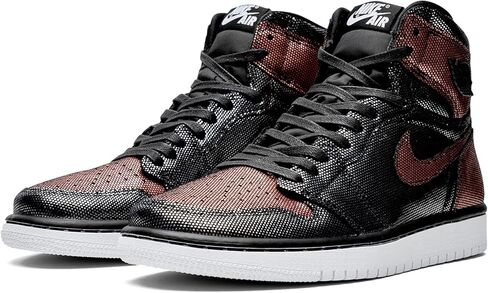 حذاء Jordan Nike Air 1 Hi OG Fearless أسود/أسود-MTLC Rose Gld صناعي مقاس 9.5 in Kuwait