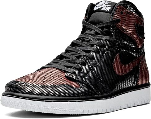 حذاء Jordan Nike Air 1 Hi OG Fearless أسود/أسود-MTLC Rose Gld صناعي مقاس 9.5 in Kuwait