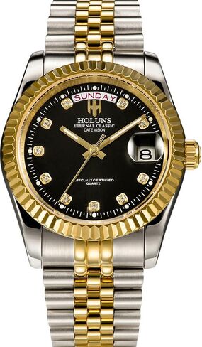 HUNRUY 41MM Mens Luxury Quartz Watch with Calendar Luminous Waterproof Wrist Watches in Kuwait