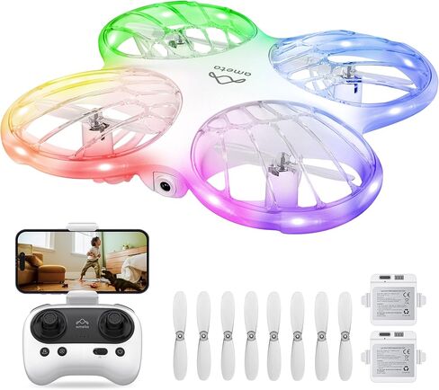 طائرات بدون طيار Ameta RC للأطفال البالغين مع كاميرا FPV بدقة 1080 بكسل عالية الدقة، هدايا ألعاب رائعة للأولاد والبنات، طائرة هواية RC كوادكوبتر مع ضوء LED رائع، حماية كاملة للمروحة ووقت طيران طويل، طائرة بدون طيار مورفو مع كاميرا in Kuwait
