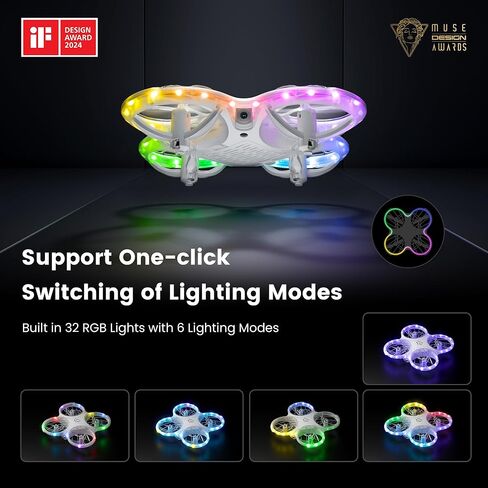طائرات بدون طيار Ameta RC للأطفال البالغين مع كاميرا FPV بدقة 1080 بكسل عالية الدقة، هدايا ألعاب رائعة للأولاد والبنات، طائرة هواية RC كوادكوبتر مع ضوء LED رائع، حماية كاملة للمروحة ووقت طيران طويل، طائرة بدون طيار مورفو مع كاميرا in Kuwait