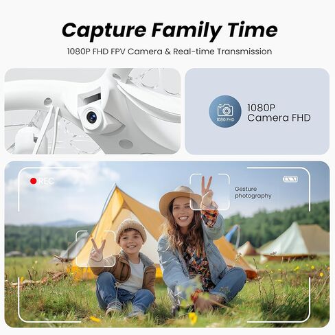 طائرات بدون طيار Ameta RC للأطفال البالغين مع كاميرا FPV بدقة 1080 بكسل عالية الدقة، هدايا ألعاب رائعة للأولاد والبنات، طائرة هواية RC كوادكوبتر مع ضوء LED رائع، حماية كاملة للمروحة ووقت طيران طويل، طائرة بدون طيار مورفو مع كاميرا in Kuwait