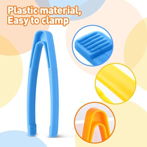 20 PCS Sensory Bin Tools Toddler Plastic Tweezers Fine Motor Toys Experiments Toy Plastic Tweezers for Kids (20) in Saudi Arabia