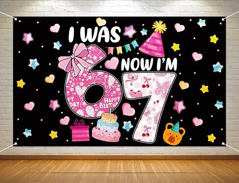 6 7 Birthday Party Decoration Blue Checkered I was 6 Now I'm 7 Photo Booth Backdrop Boy School Classroom Background Banner Wall Decor (Blue Checkered, 3.6×5.9ft) in Saudi Arabia