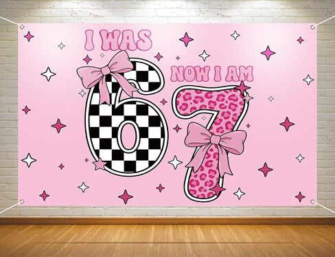 6 7 Birthday Party Decoration Blue Checkered I was 6 Now I'm 7 Photo Booth Backdrop Boy School Classroom Background Banner Wall Decor (Blue Checkered, 3.6×5.9ft) in Saudi Arabia