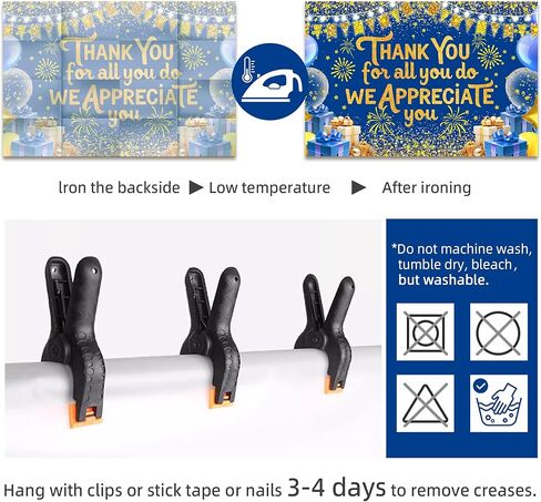 We Appreciate You Banner Employee Appreciation Day Backdrop You are Appreciated Staff Team Appreciation Week Background We Appreciate You Blue Gold Photoshoot Banner Props 73x42inch in Saudi Arabia