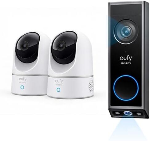 eufy Security Indoor Cam E220 2 حزم وجرس باب بالفيديو E340 (حزمة) in Kuwait
