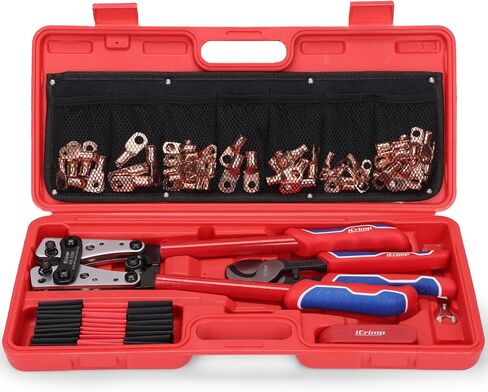 iCrimp Cable Lug Crimping Tool for Heavy Duty Wire Lugs, Battery Terminal, Copper Lugs AWG 8-1/0 in Kuwait