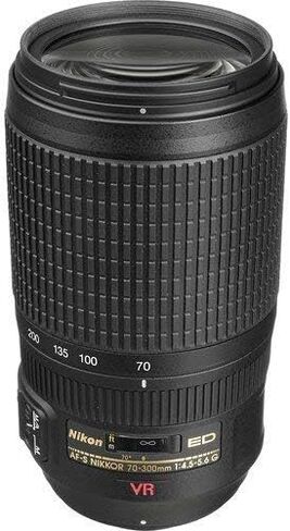 عدسة نيكون 70-300 ملم f/4.5-5.6G ED IF AF-S VR Nikkor Zoom لكاميرات نيكون الرقمية SLR (الطراز الدولي بدون ضمان) in Kuwait