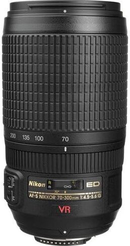 عدسة نيكون 70-300 ملم f/4.5-5.6G ED IF AF-S VR Nikkor Zoom لكاميرات نيكون الرقمية SLR (الطراز الدولي بدون ضمان) in Kuwait