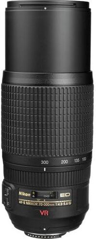 عدسة نيكون 70-300 ملم f/4.5-5.6G ED IF AF-S VR Nikkor Zoom لكاميرات نيكون الرقمية SLR (الطراز الدولي بدون ضمان) in Kuwait