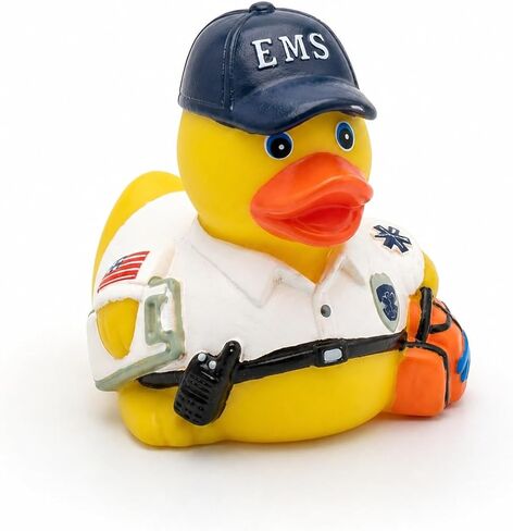 بطة مطاطية EMS / EMT مقاس 3 بوصات [فتحة محكمة الغلق، تطفو في وضع مستقيم] - لعبة استحمام آمنة للأطفال في حوض الاستحمام in Kuwait