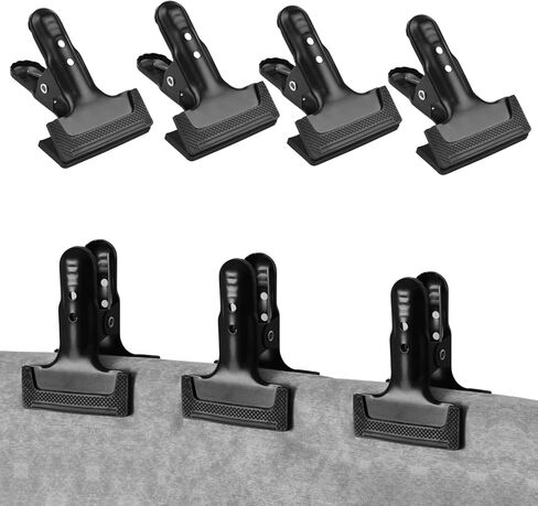Semme Duty Spring Metal Clamp/حامل التصوير الفوتوغرافي خلفية المشابك 6pcs حوامل مبطنة بالمطاط لدعم الخلفية الآمنة مثالية للموسلين (قطعة واحدة) in Kuwait