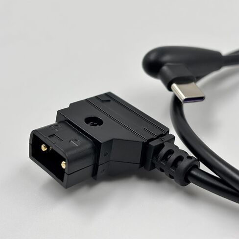 كابل الطاقة ذو الزاوية اليمنى من D-Tap إلى USB C من النوع C متوافق مع ناقل الحركة DJI SDR، ومحرك التركيز DJI LiDAR، ومحرك التركيز Tilta Nucleus-N2، ومدخل 12–16.8 فولت، 23 بوصة in Kuwait