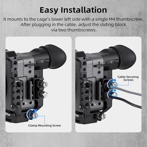 Nitze FX2 USB-C/Multi Cable Clamp Compatible with T-S16A/ T-S17A/ T-S18A Camera Cage for Sony FX2 Camera - PE46 in Kuwait