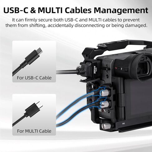 Nitze FX2 USB-C/Multi Cable Clamp Compatible with T-S16A/ T-S17A/ T-S18A Camera Cage for Sony FX2 Camera - PE46 in Kuwait