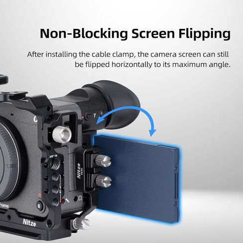 Nitze FX2 USB-C/Multi Cable Clamp Compatible with T-S16A/ T-S17A/ T-S18A Camera Cage for Sony FX2 Camera - PE46 in Kuwait