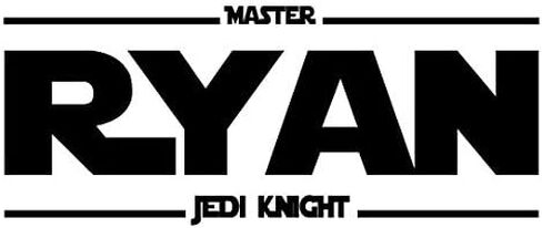 ديكور حائط الغرفة - نص Jedi مع ملصقات الفينيل ذات الاسم الشخصي لغرفة الألعاب للأولاد والبنات، أو غرفة النوم، أو غرفة اللعب أو النوم - مقاسات وألوان مخصصة تتناسب مع موضوع أي مساحة معيشة in Kuwait