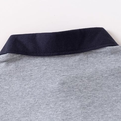 Boys Spring Autumn Sweatshirt Lapel Button Long Sleeve Casual Pullover Top in Saudi Arabia