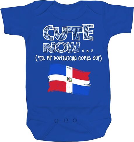 Flag Baby Infant Bodysuit 'Til My Dominican Comes Out Kids Culture Heritage Clothing Cotton NB-18M in Saudi Arabia
