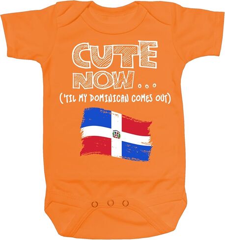 Flag Baby Infant Bodysuit 'Til My Dominican Comes Out Kids Culture Heritage Clothing Cotton NB-18M in Saudi Arabia