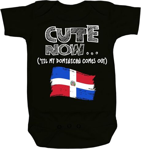 Flag Baby Infant Bodysuit 'Til My Dominican Comes Out Kids Culture Heritage Clothing Cotton NB-18M in Saudi Arabia